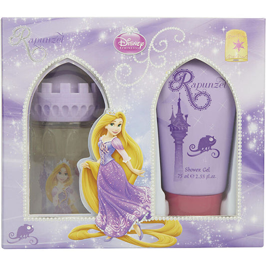 Disney Tangled Rapunzel Eau De Toilette Spray 50ml/1.7oz (castle Packaging) & Shower Gel 75ml/2.5oz