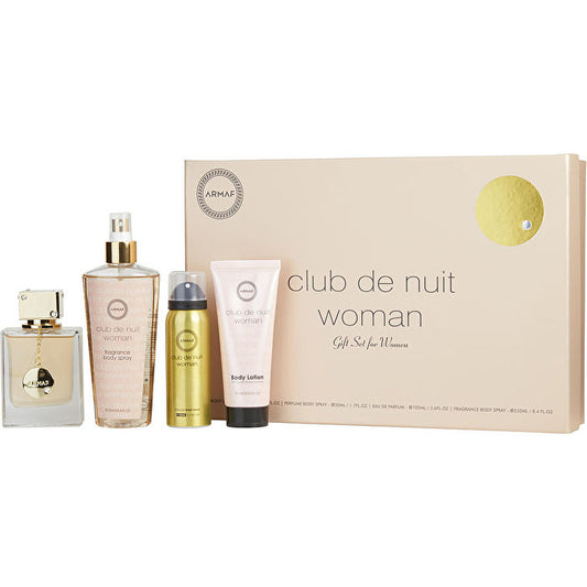 Armaf Club De Nuit Eau De Parfum Spray 100ml/3.6oz & Body Spray 50ml/1.7oz & Body Lotion 100ml/3.4oz & Fragrance Body Spray 250ml/8.4oz