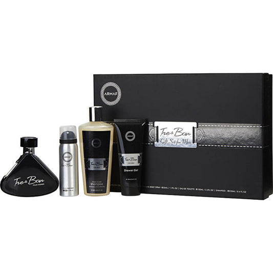 Armaf Tres Bon Eau De Toilette Spray 100ml/3.4oz & Body Spray 50ml/1.7oz & Shampoo 250ml/8.4oz & Shower Gel 100ml/3.4oz