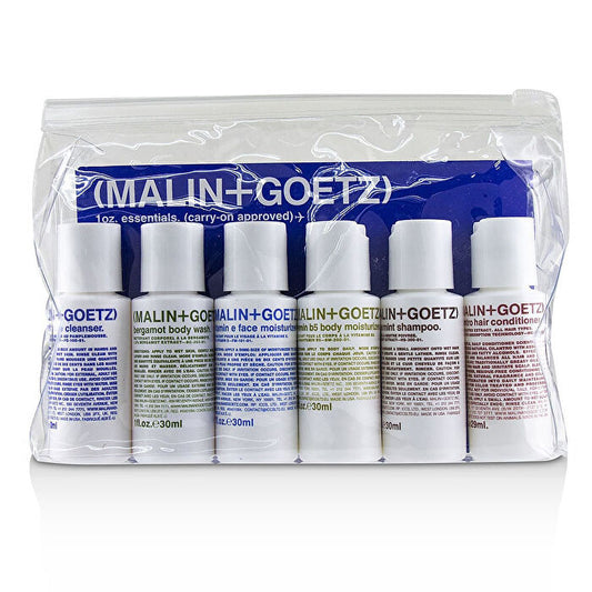 Malin & Goetz Malin+goetz 1oz. Essentials Kit: Graprfuit Cleanser+face Moisturizer+body Wash+body Moisturizer+shampoo+conditioner 6pcs