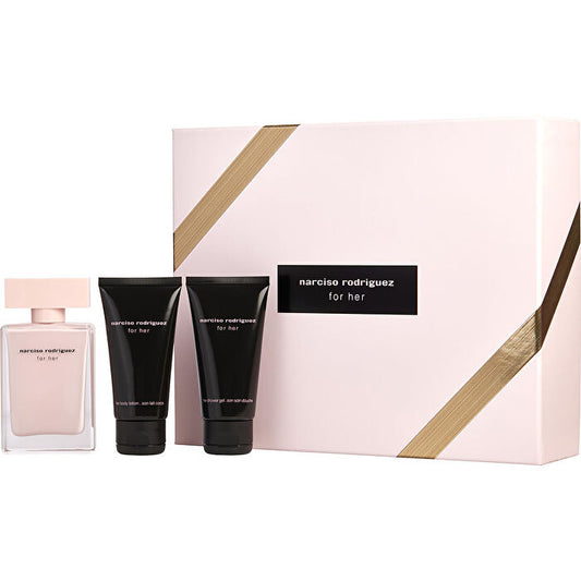 Narciso Rodriguez Eau De Parfum Spray & Body Lotion & Shower Gel 50ml/1.6oz