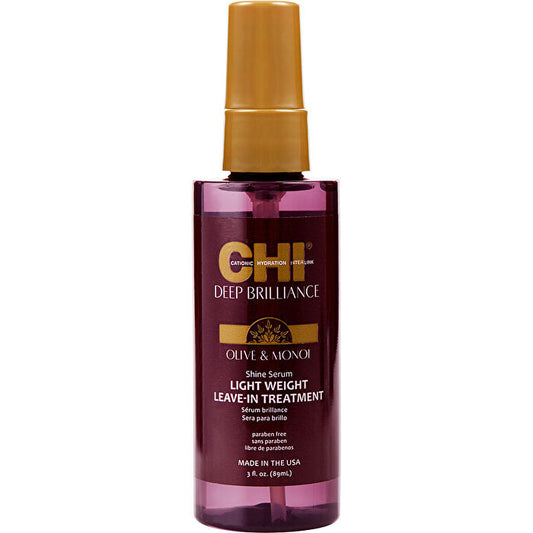 Chi Deep Brilliance Olive & Monoi Shine Serum Lightweight Leave-in Treatment 90ml/3oz