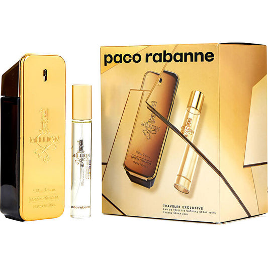 Paco Rabanne 1 Million Eau De Toilette Spray 90ml/3.4oz & Eau De Toilette Spray 0.68oz (travel Offer)