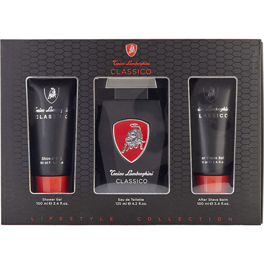 Tonino Lamborghini Lamborghini Classico Eau De Toilette Spray 125ml/4.2oz & Aftershave Balm 100ml/3.4oz & Shower Gel 100ml/3.4oz