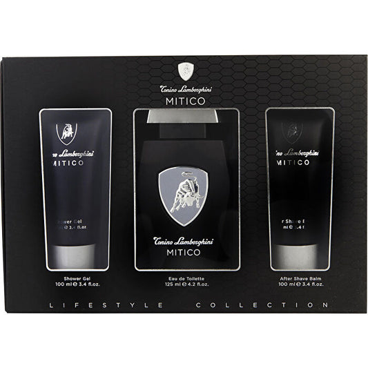Tonino Lamborghini Lamborghini Mitico Eau De Toilette Spray 125ml/4.2oz & Aftershave Balm 100ml/3.4oz & Shower Gel 100ml/3.4oz