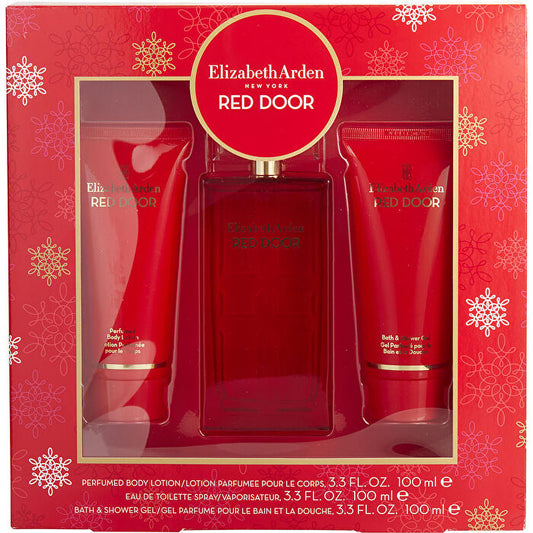 Elizabeth Arden Red Door Eau De Toilette Spray & Body Lotion & Shower Gel 90ml/3.3oz