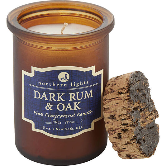 Northern Lights Dark Rum & Oak Scented Spirit Jar Candle - Burns Approx