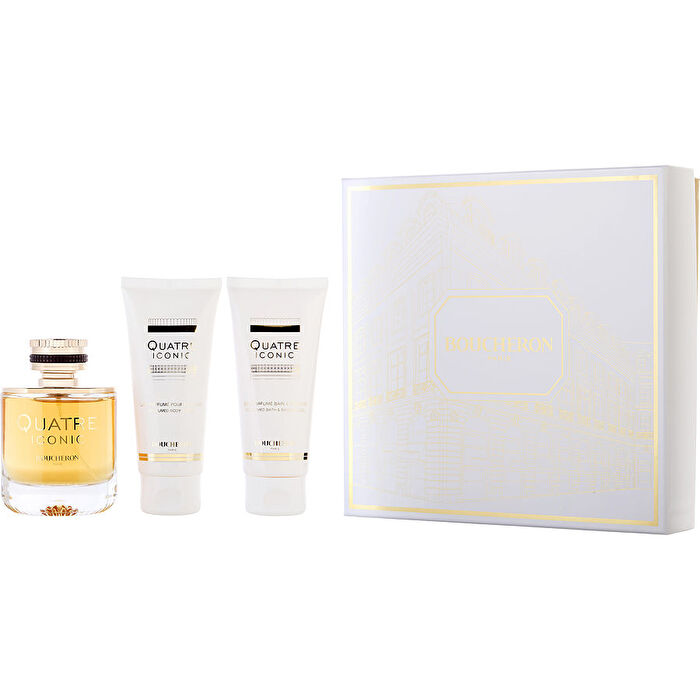 Boucheron Quatre Eau De Parfum Spray & Body Lotion & Shower Gel 90ml/3.3oz