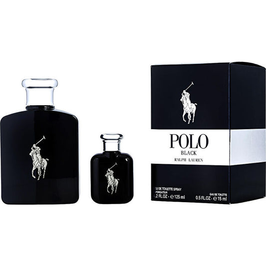 Ralph Lauren Polo Black Eau De Toilette Spray 125ml/4.2oz & Eau De Toilette 15ml/0.5oz