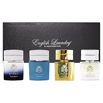 English Laundry Variety 4 Piece Mens Variety With Notting Hill & Riviera & Oxford Bleu & Arrogant And All Are Eau De Parfum 20ml/0.68oz