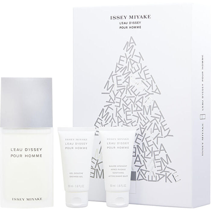 Issey Miyake L'eau D'issey Eau De Toilette Spray 120ml/4.2oz & After Shave Balm 30ml/1.6oz & Shower Gel 30ml/1.6oz