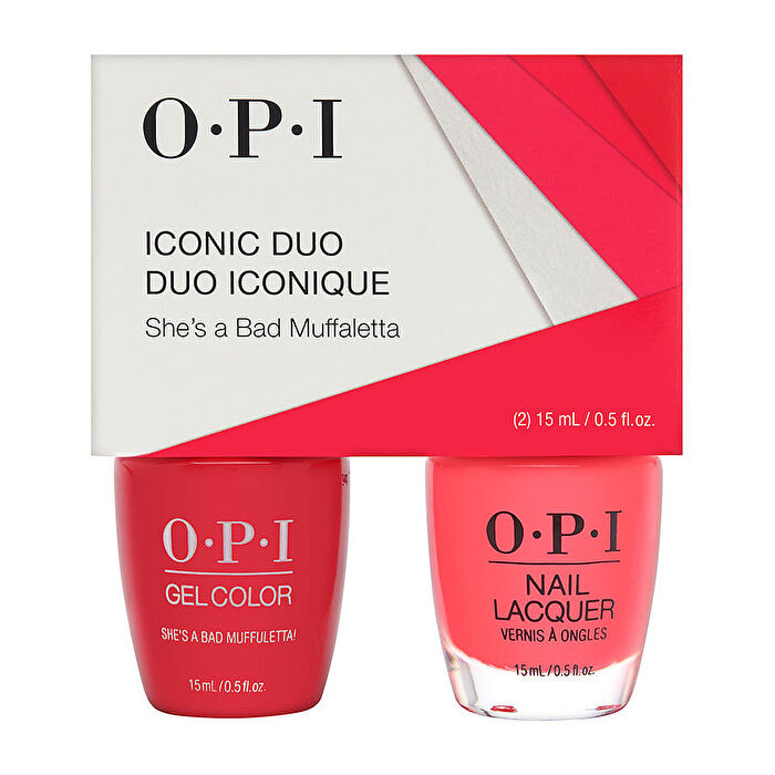 Opi Gel Color Soak-off Gel Lacquer & Nail Lacquer - She's A Bad Muffaletta 2pcs