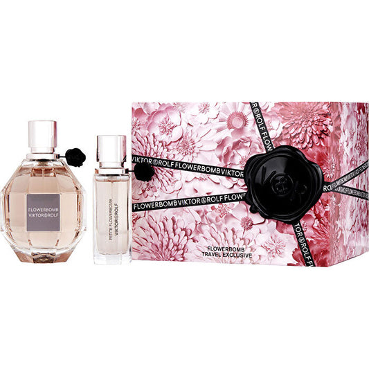 Viktor & Rolf Flowerbomb Eau De Parfum Spray 90ml/3.4oz & Eau De Parfum Spray 0.68oz (travel Set)