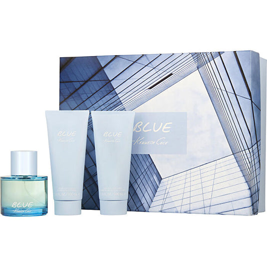 Kenneth Cole Blue Eau De Toilette Spray & Aftershave Balm & Hair And Body Wash 90ml/3.4oz