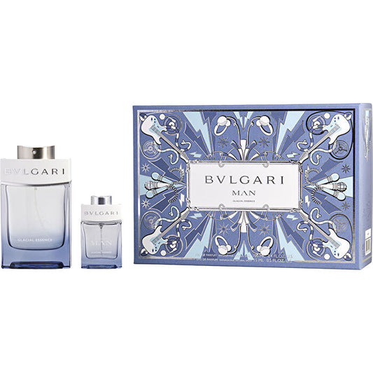 Bvlgari Man Glacial Essence Eau De Parfum Spray 90ml/3.4oz & Eau De Parfum Spray 0.5oz