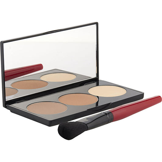 Smashbox Step By Step Contour Kit (1x Contour Palette & 1x Contour Brush) -deep (light/medium) -- 11.47g/0.4oz