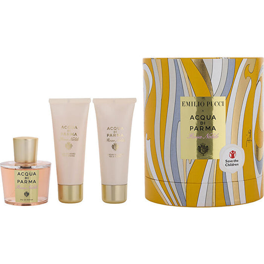 Acqua Di Parma Rosa Nobile Eau De Parfum Spray 90ml/3.4oz & Body Cream 60ml/2.5oz & Bath And Shower Gel 60ml/2.5oz (emilio Pucci Edition)