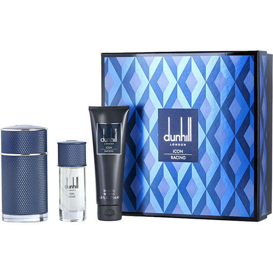 Alfred Dunhill Dunhill Icon Racing Blue Eau De Parfum Spray 100ml/3.4oz & Eau De Parfum Spray 30ml/1oz & Shower Gel 90ml/3oz