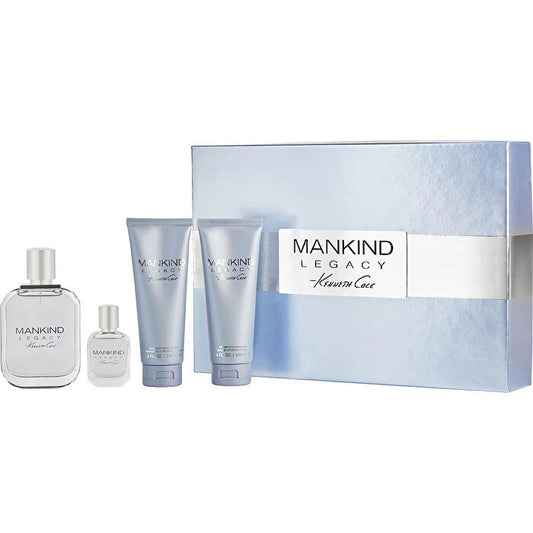 Kenneth Cole Mankind Legacy Eau De Toilette Spray 100ml/3.4oz & Aftershave Balm 100ml/3.4oz & Hair And Body Wash 100ml/3.4oz & Eau De Toilette 15ml/0.5oz