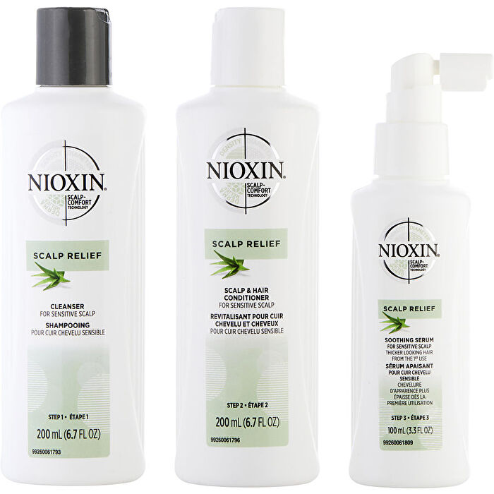 Nioxin Scalp Relief 3 Piece Set (cleanser 180ml/6.7oz Conditioner 180ml/6.7oz Serum 3.3oz)