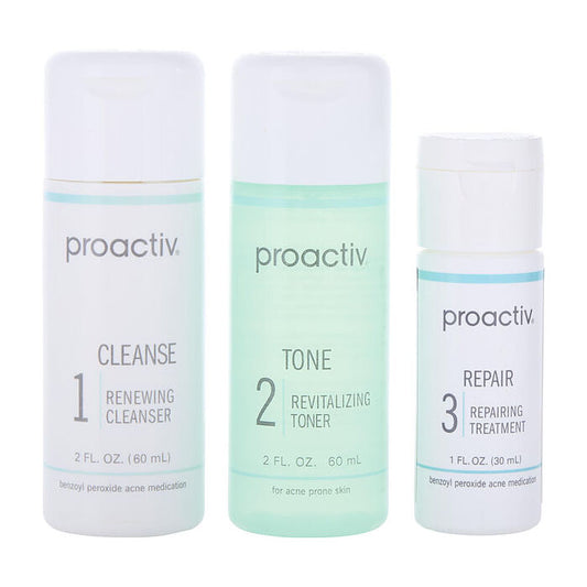 Proactiv 3-step Acne Treatment System (30 Days) - Renewing Cleanser 60ml/2oz & Revitalizing Toner 60ml/2oz & Repairing Treatment 30ml/1oz 3pcs