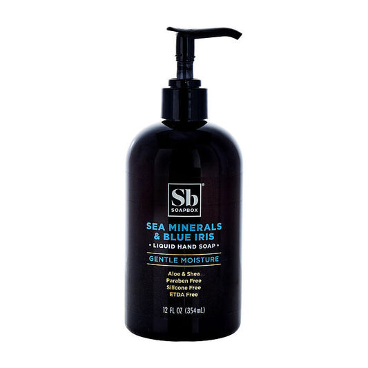 Soapbox Sea Minerals & Blue Iris Liquid Hand Soap (w/pump) -- 354ml/12oz