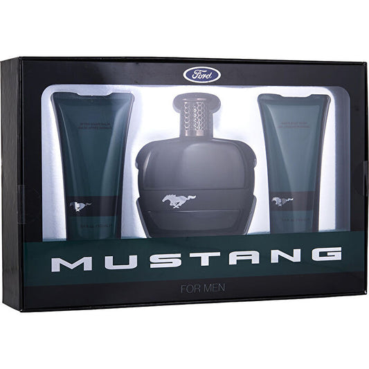 Estee Lauder Ford Mustang White Eau De Toilette Spray & Hair And Body Wash & Aftershave Balm 100ml/3.4oz
