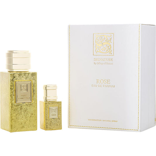 Sillage D'orient Signature Rose Eau De Parfum Spray 100ml/3.3oz & Eau De Parfum Spray 15ml/0.5oz & Funnel