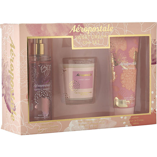 Aeropostale Sweet Dream Body Mist 90ml/3.4oz & Body Lotion 90ml/3oz & Candle