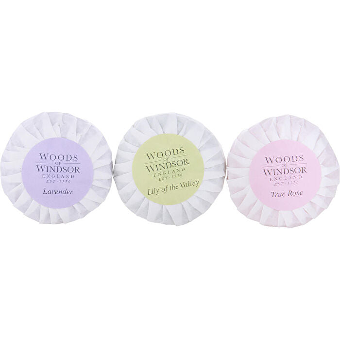 Woods Of Windsor Variety 3 Piece Variety With True Rose & Lavender & Lily Of The Valley And All Are Soaps 30ml/1.7oz