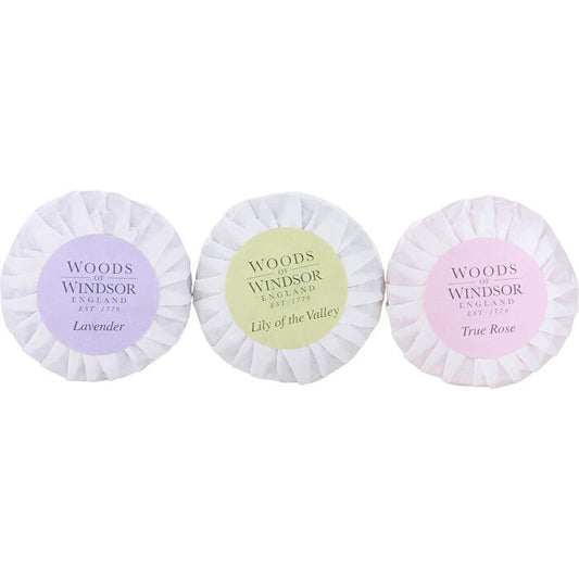 Woods Of Windsor Variety 3 Piece Variety With True Rose & Lavender & Lily Of The Valley And All Are Soaps 30ml/1.7oz
