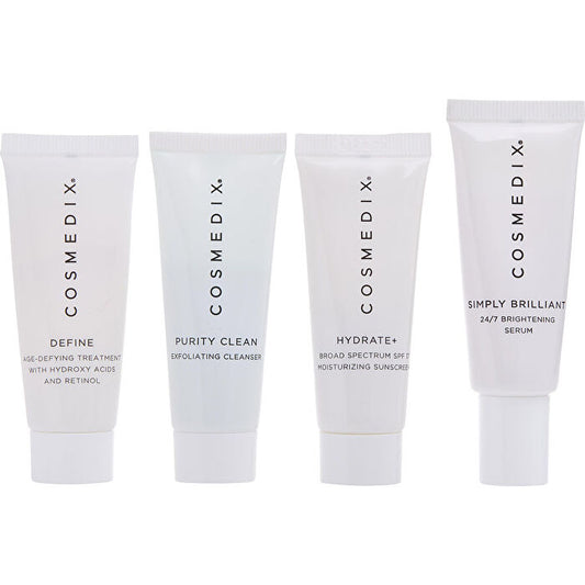 Cosmedix Treatment Prep 4-piece Essentials Kit: Purity Clean & Simply Brillian=t & Define & Hydrate+ -- 4x15ml/0.5oz