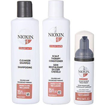 Nioxin Set-3 Piece Full Kit System 4 With Cleanser Shampoo 150ml/5oz & Scalp Therapy Conditioner 150ml/5oz & Scalp Treatment 30ml/1.7oz
