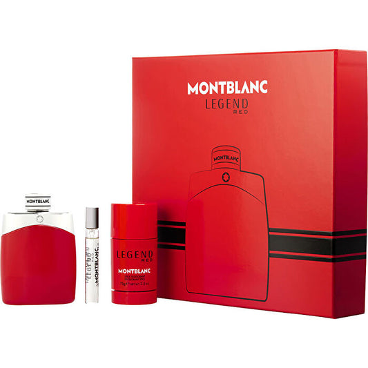 Montblanc Legend Red Eau De Parfum Spray 90ml/3.3oz & Deodorant Stick 60ml/2.5oz & Eau De Parfum Spray 0.25oz
