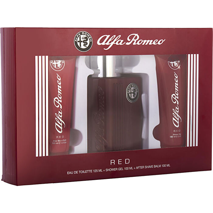 Alfa Romeo Red Eau De Toilette Spray 120ml/4.2oz & Aftershave Balm 90ml/3.4oz & Shower Gel 90ml/3.4oz