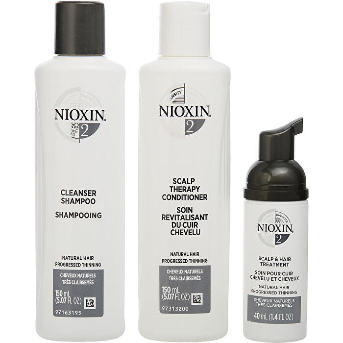 Nioxin Set-3 Piece Full Kit System 2 With Cleanser Shampoo 150ml/5oz & Scalp Therapy Conditioner 150ml/5oz & Scalp Treatment 30ml/1.3oz