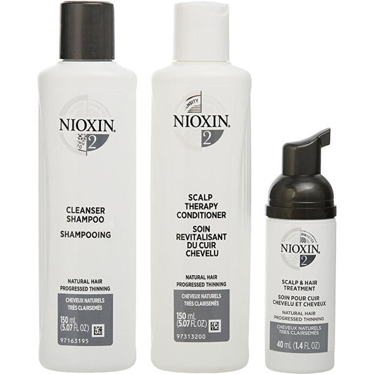 Nioxin Set-3 Piece Full Kit System 2 With Cleanser Shampoo 150ml/5oz & Scalp Therapy Conditioner 150ml/5oz & Scalp Treatment 30ml/1.3oz