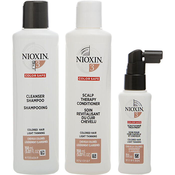 Nioxin Set-3 Piece Full Kit System 3 With Cleanser Shampoo 150ml/5oz & Scalp Therapy Conditioner 150ml/5oz & Scalp Treatment 30ml/1.7oz