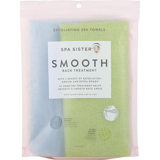 Spa Accessories Spa Sister Twin Exfoliating Spa Towels (blue & Green)