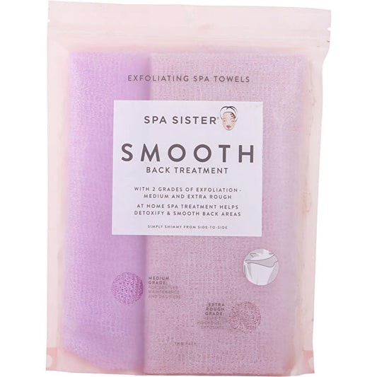 Spa Accessories Spa Sister Twin Exfoliating Spa Towels (purple Muave & Light Muave)