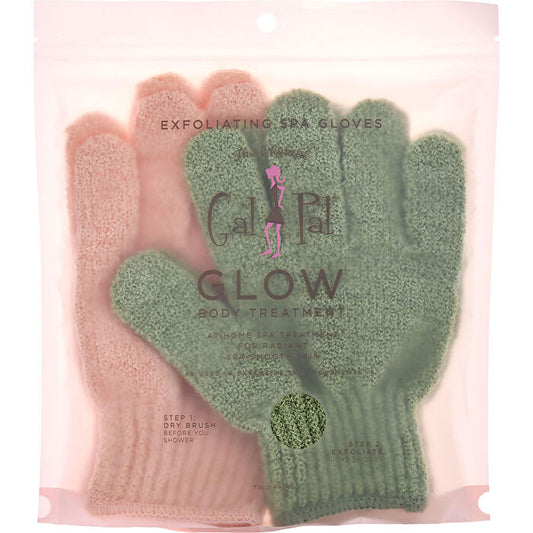 Spa Accessories Spa Sister Twin Exfoliating Gloves Treatment (sage & Blue)