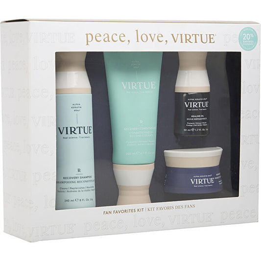 Virtue Fan Favorites Kit- Shampoo 240ml/8oz & Conditioner 180ml/6.7oz & Healing Oil 30ml/1.7oz & Treatment Mask 30ml/1.7oz