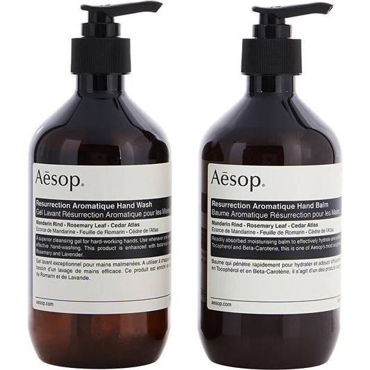 Aesop Aromatique Hand Balm Set: Resurrection Aromatique Hand Wash 500ml/16.9oz & Reverence Aromatique Hand Balm 500ml/16.9oz 2pcs