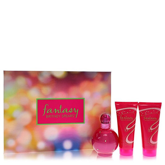 Britney Spears Fantasy Gift Set - Eau De Parfum Spray + Body Souffle + Shower Gel
