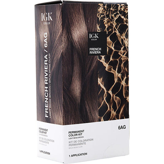 Igk Permanent Color Kit - 6ag French Riviera (light Beige Brown)