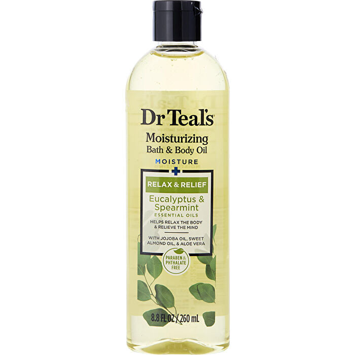 Dr. Teal's Moisturizing Bath & Body Oil - Moisture+ Rejuvenating Eucalyptus & Spearmint Essential Oils 260ml/8.8oz