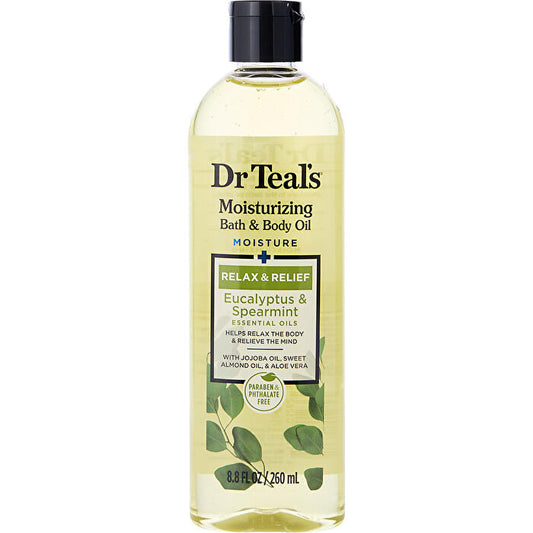 Dr. Teal's Moisturizing Bath & Body Oil - Moisture+ Rejuvenating Eucalyptus & Spearmint Essential Oils 260ml/8.8oz