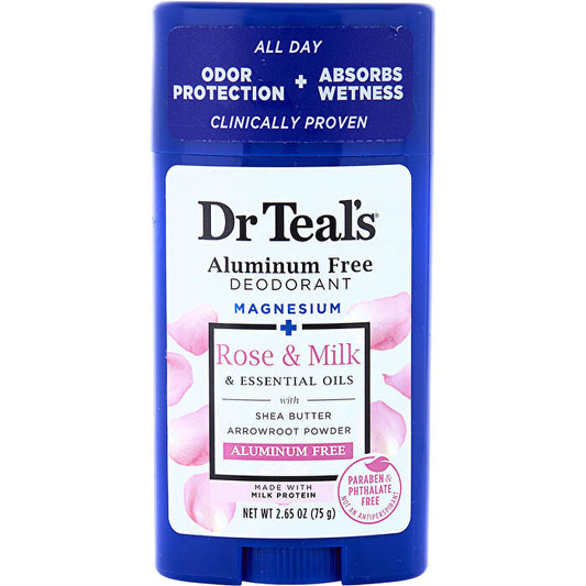 Dr. Teal's Aluminum Free Deodorant - Magnesium+ Rose Milk & Essential Oils 75g/2.6oz