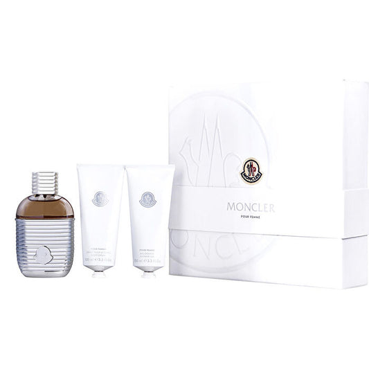 Moncler Pour Femme Eau De Parfum Spray & Body Cream & Shower Gel 90ml/3.4oz