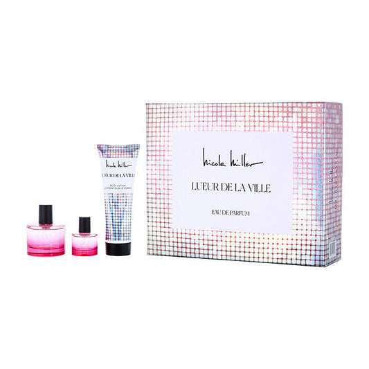 Nicole Miller Lueur De La Ville Eau De Parfum Spray 90ml/3.4oz & Body Lotion 180ml/6.8oz & Eau De Parfum Spray 0.68oz